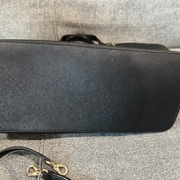 Kate Spade Laurel Way Evangelie Satchel Black (gold trim) - Picture 10 of 11